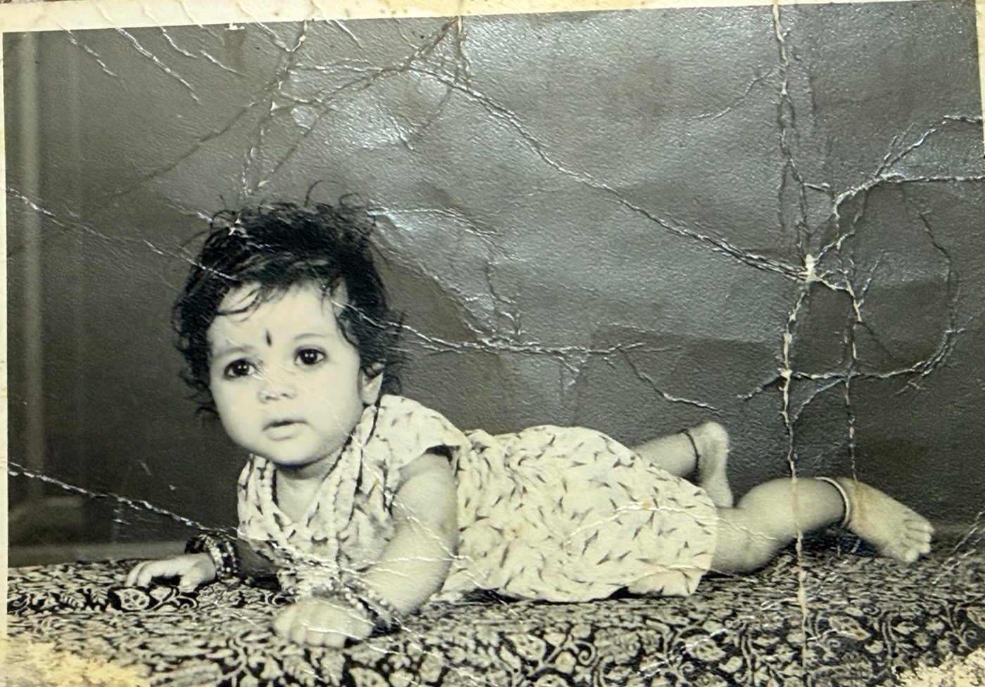 Smt. Chiluveri Maha Lakshmi as an infant - earliest family photograph